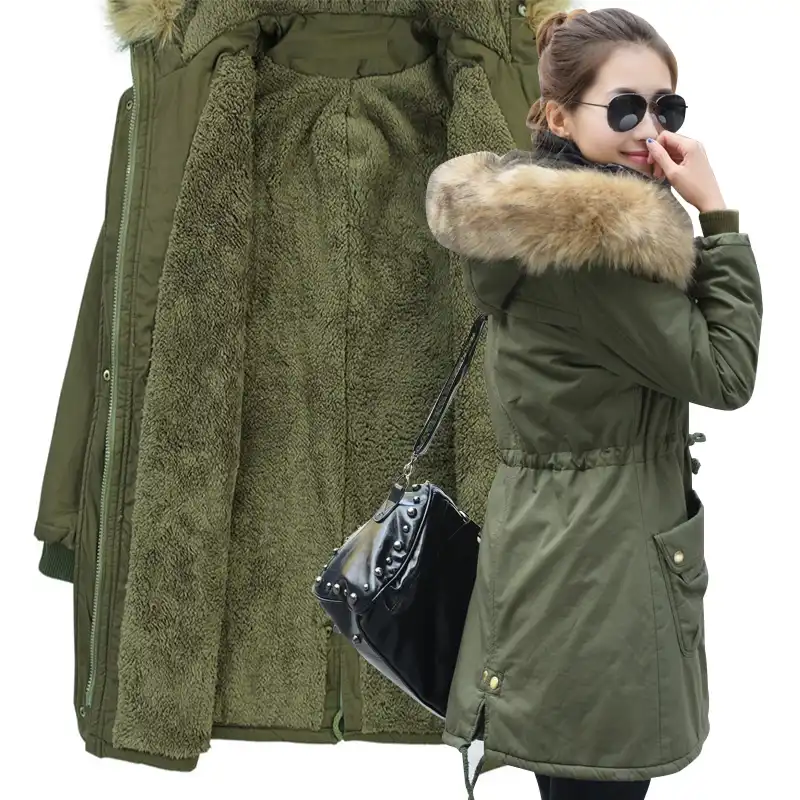 Parka de mujer verde Clearance