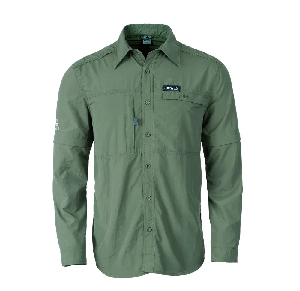 Outdoor New men lady quick drying shirt long sleeved removable short