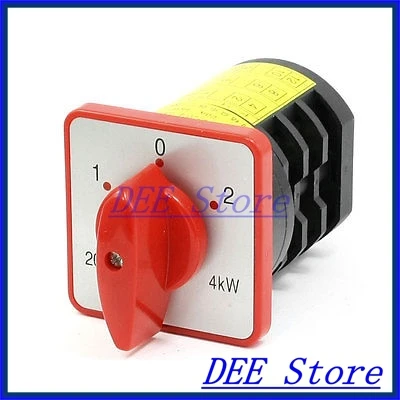 

AC 380V 20A 12 Terminal Lock 3 Position Cam Combination Changeover Switch