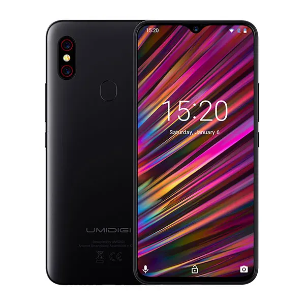 UMIDIGI F1 Android 9,0, глобальная версия Helio P60, четыре ядра, 4 Гб, 128 ГБ, 6,3 дюйма, FHD+ водонагреватель, NFC, 5150 мА/ч, 18 Вт, быстрая зарядка, смартфон - Цвет: Black