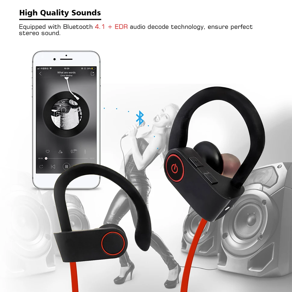 waterproof bluetooth headphones U9 (2)