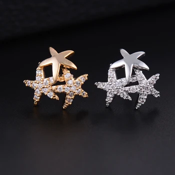 

GODKI 10mm Elegant 3-Star Cluster Fashion Cubic Zirconia Women Dress Engagement Party Wedding Bridal Earring Jewelry