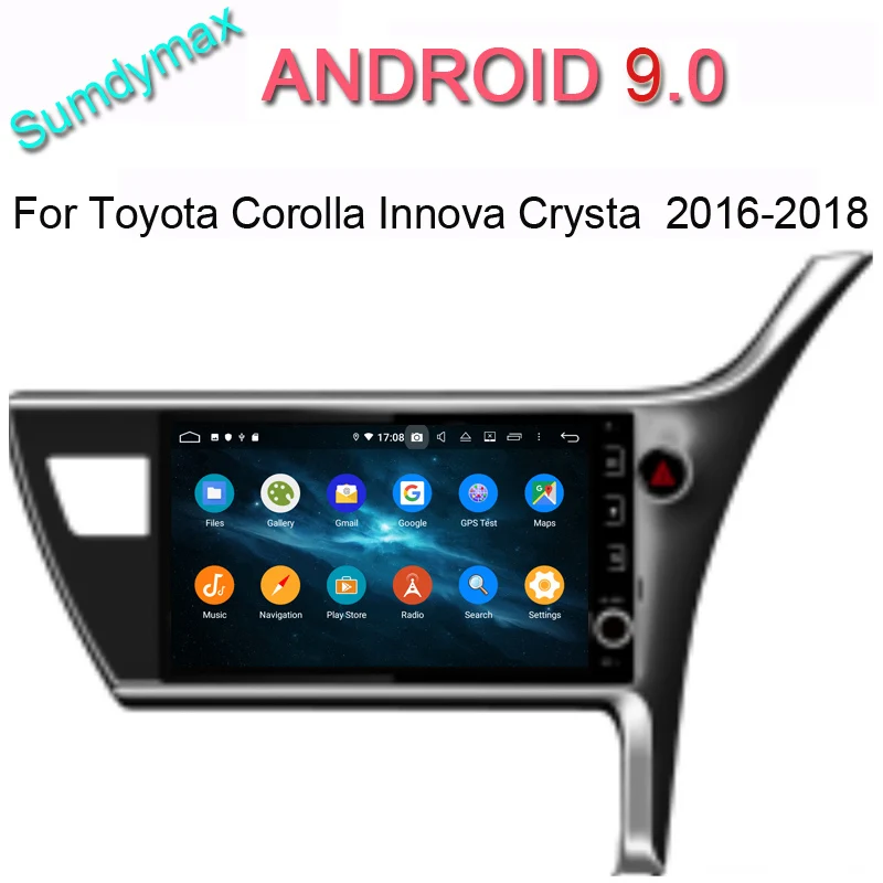 

Octa core RAM 4G ROM 64G android 9.0 car dvd player for toyota corolla Innova Crysta right driving 2016-2018 with gps navi wifi