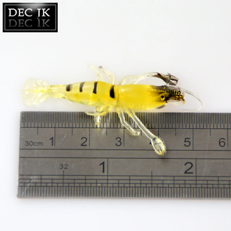 12PCS Artificial Shrimp Fishing Bait Sabiki Crank Baits Soft Silicone Fake Lures Slow Sinking Plug Worm Suit For Fishing Lure Set
