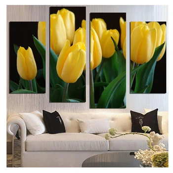 

2018 4pcs DIY Tulip flowers 5d Home Decoration diamond painting flower multi full diamond mosaic drill 3d diamond embroidery