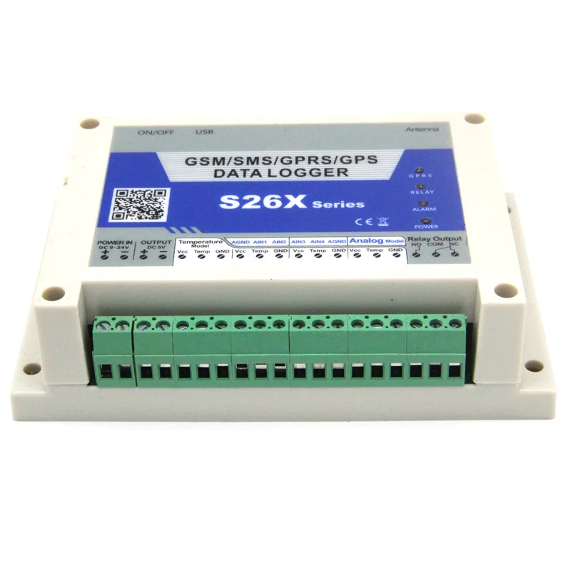 GSM Data Logger Temperature AC/DC Power Status monitoring Alarm & Record System With Temperature Sensor DS18B20