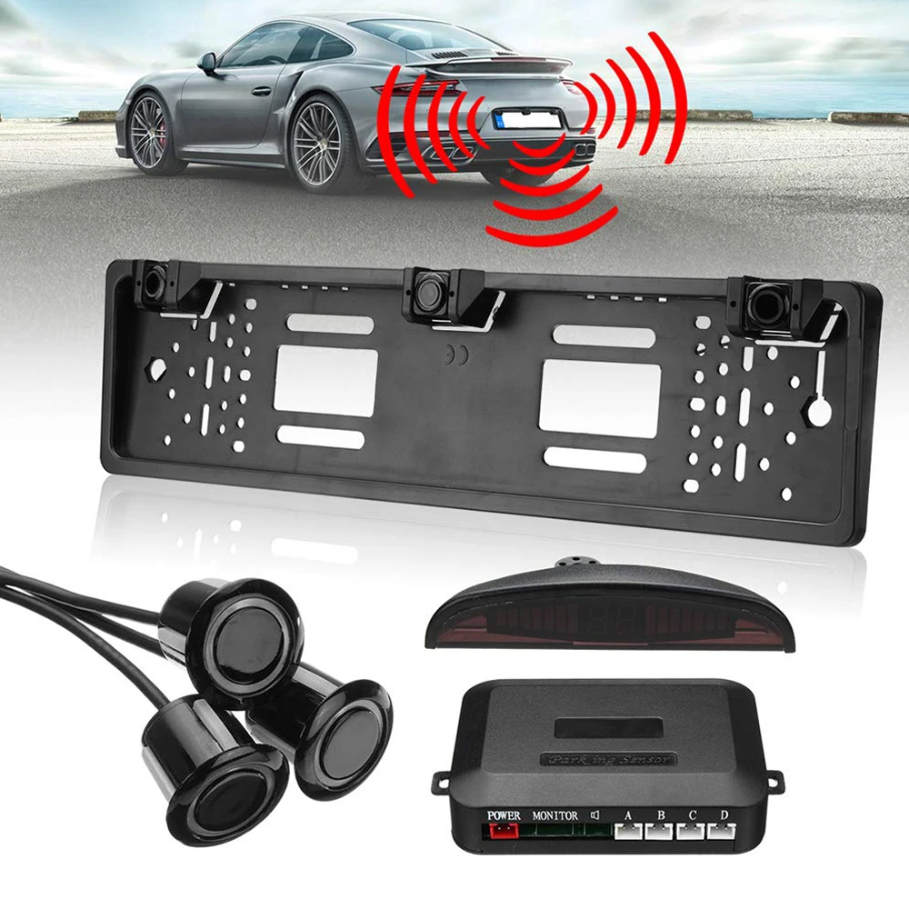 Car Parking Sensor System EU Plate Frame
