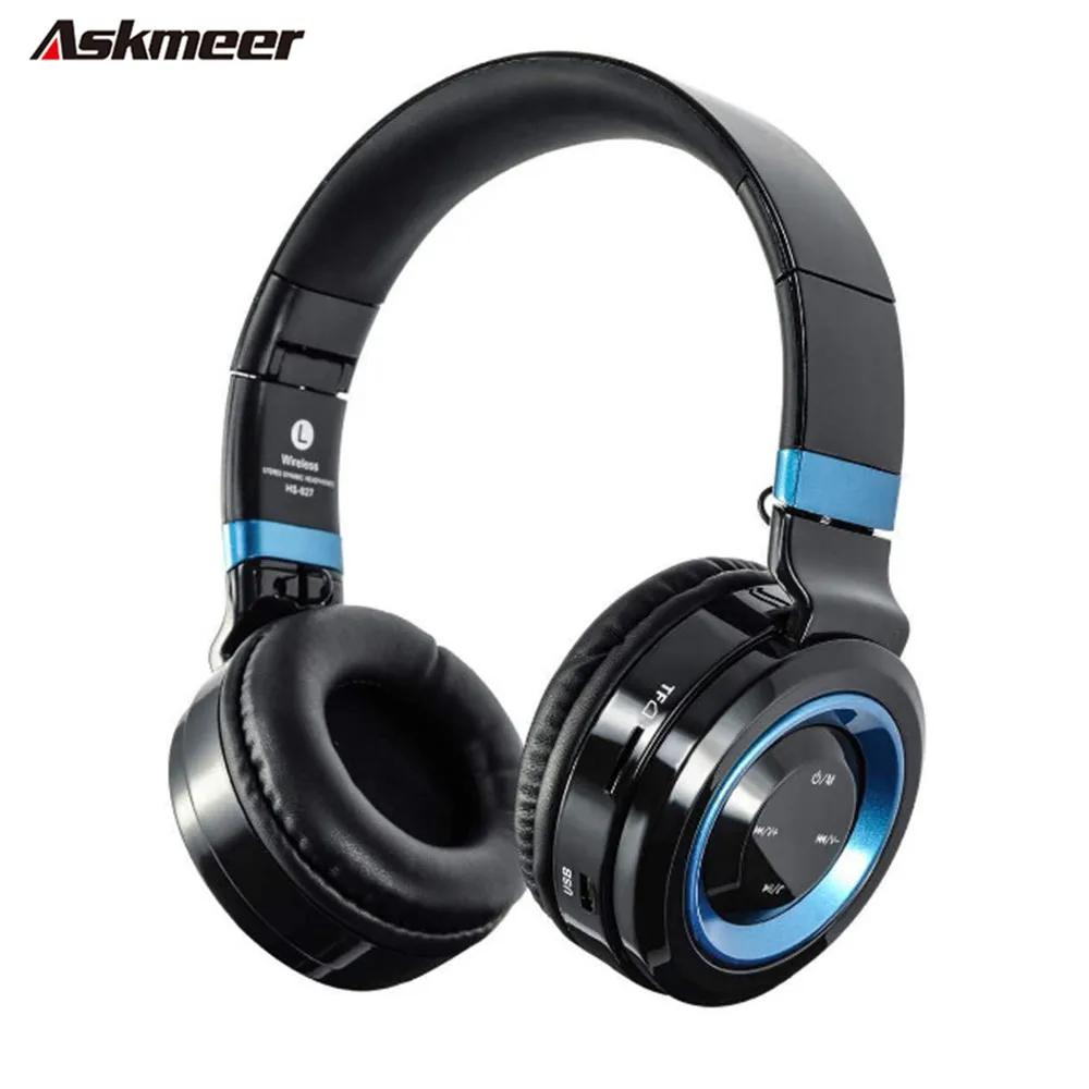 Askmeer Foldable Bluetooth Headphones Wireless Stereo Music Headsets