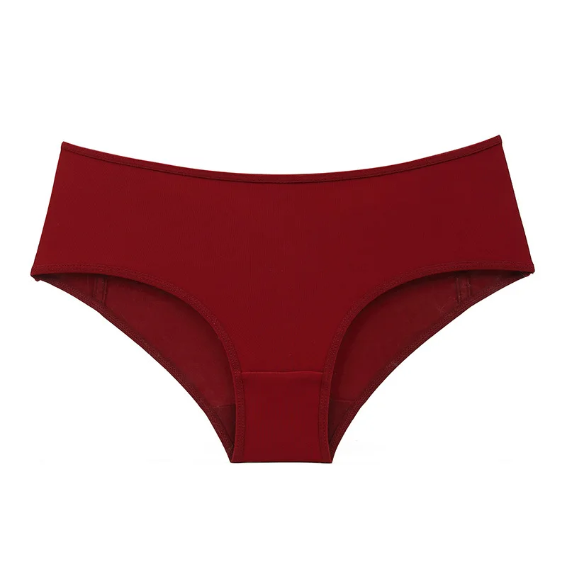 

Lady sexy and comfortable silk slippery big size low waist briefs.NK9229