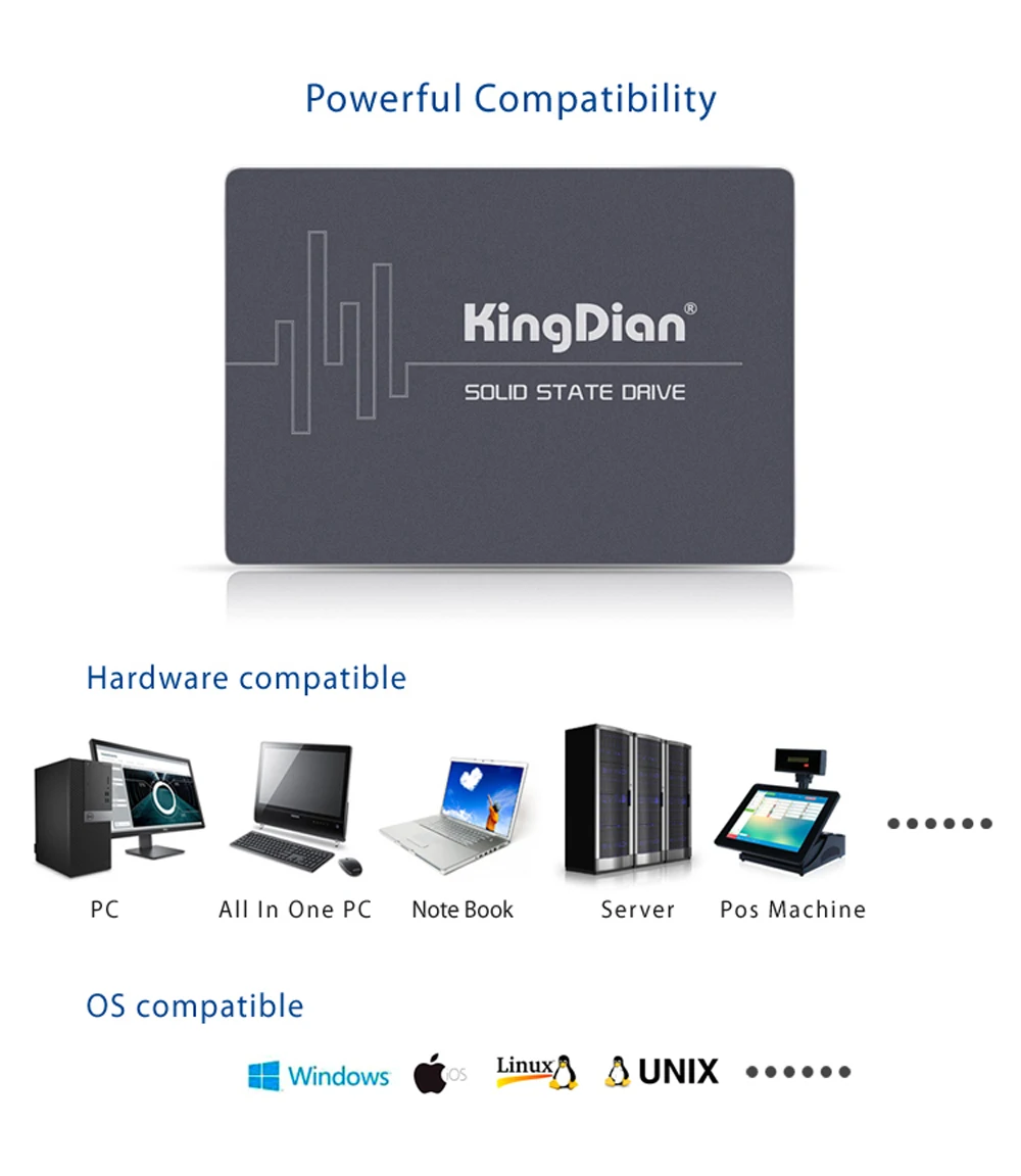 KingDian 60GB 120GB 240GB 480BGB 1 ТБ SSD карты SATA3 2,5 ''внутренний SSD HD HDD твердотельный накопитель