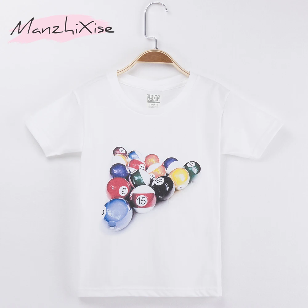 

2019 High Quality Children T-shirt Billiards 3D HD Print Cotton Child Shirt Kids Boy Short T Shirts Girl Tops Baby Teens Clothes