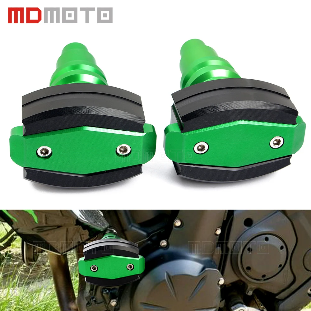 ZX6R 2003 2004 Motorcycle Parts CNC Frame Sliders For Kawasaki Green ZX