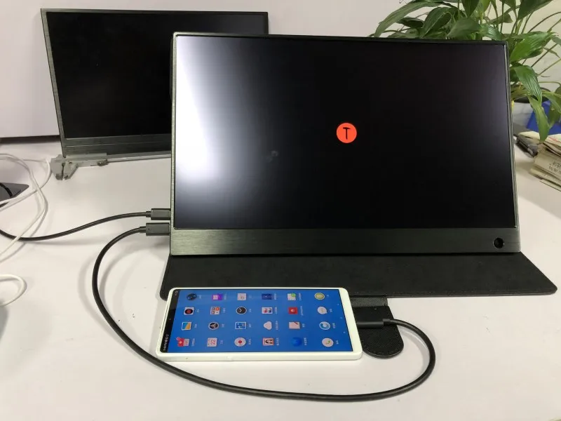 15 6 дюймов HDMI type c емкостный сенсорный монитор один кабель Поддержка huawei P20 samsung S8 S9
