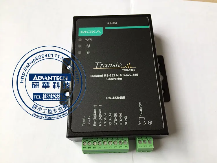 Rs232 e Rs422 Moxa Industrial Isolado 485 Conversor Tcc-100i –