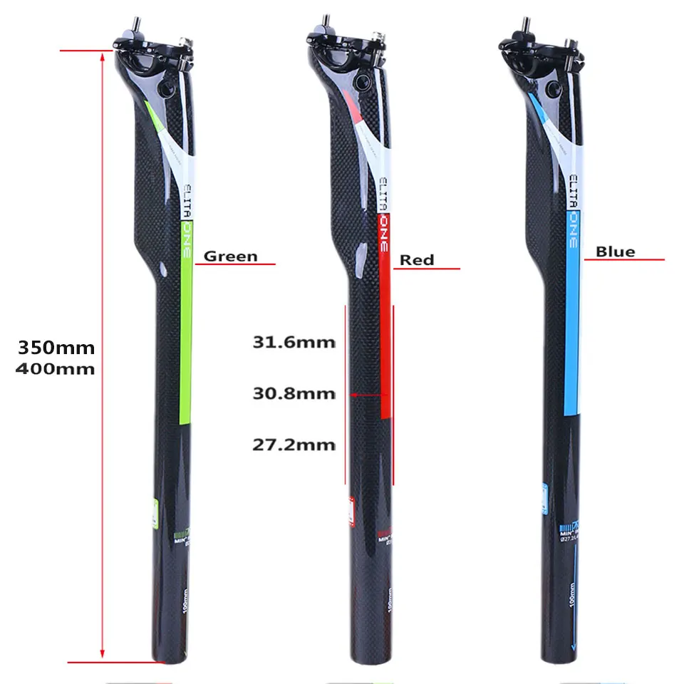 

ELITAONE carbon bike seatpost MTB road bike seat tube breaking wind / carbon seatpost 27.2 / 30.8 / 31.6 * 400mm