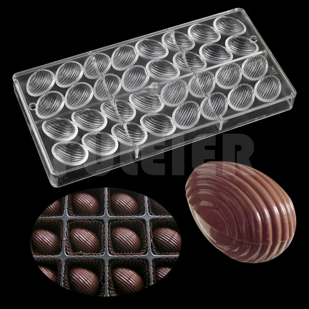 

Kitchen baking tools chocolate eggs shape molds,wholesale polycarbonate moulds for mini candy chocolate eggs pastry cake tools