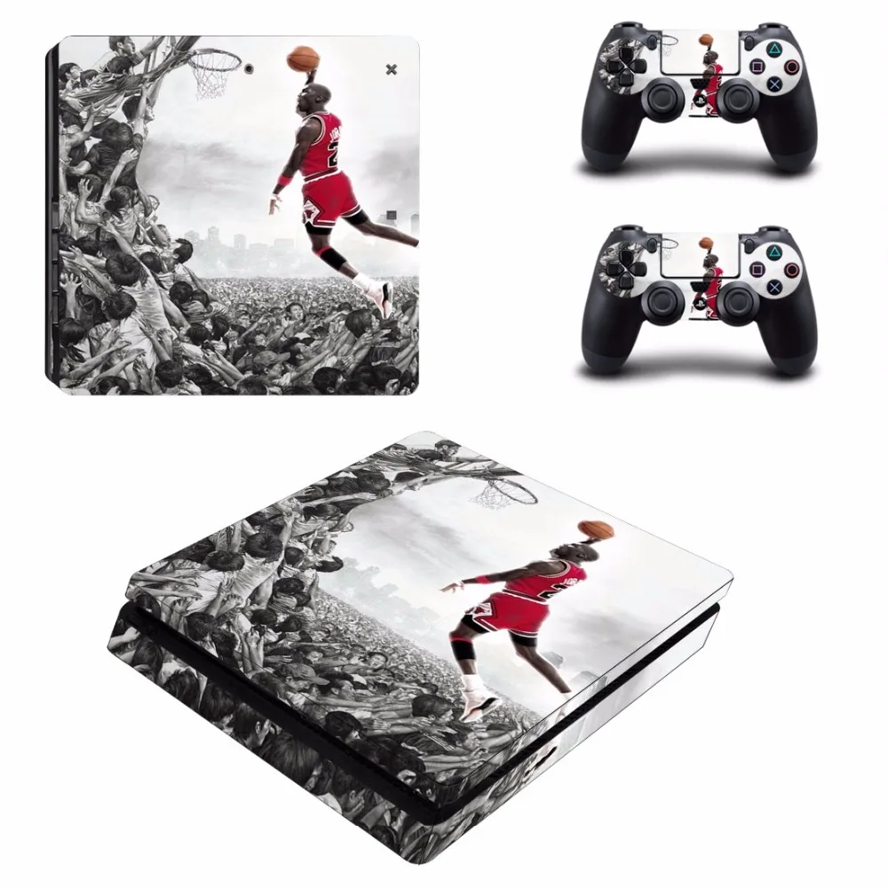 Air Jordan Виниловая наклейка для кожи набор наклеек для sony PS4 S Slim консоль и два контроллера