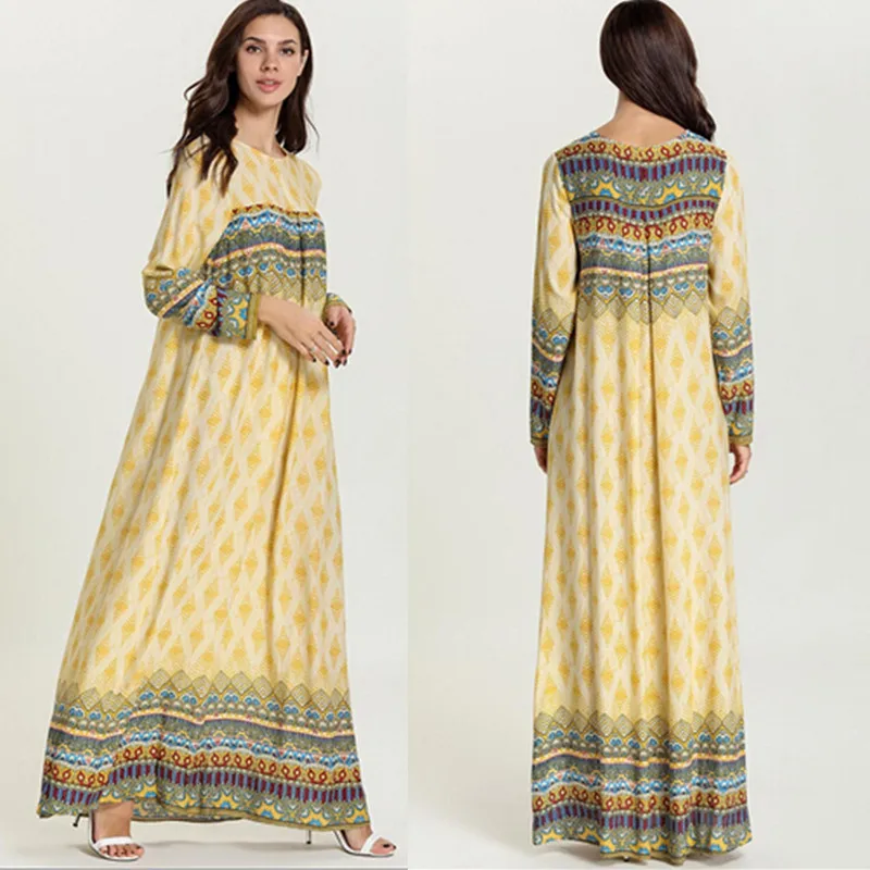 

3XL 4XL Muslim Arabic Islamic Dubai Kaftan Abaya Moroccan Kaftan Middle Eastern Ramadan Indonesia Dress Casual Loose Robe Arabe