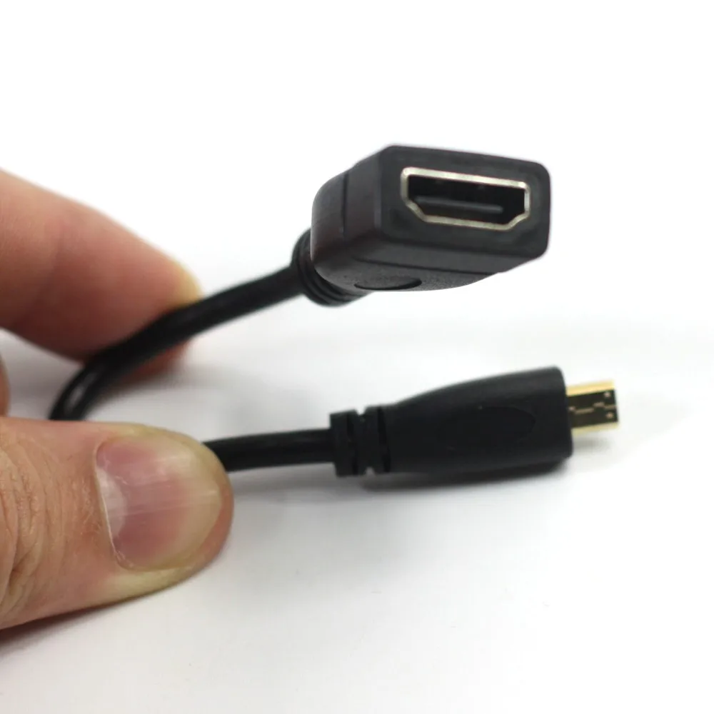 AIXXCO Micro HDMI Тип D штекер HDMI Женский Тип A Кабель-адаптер M/F конвертер для планшетных ПК ТВ мобильного телефона 1080P