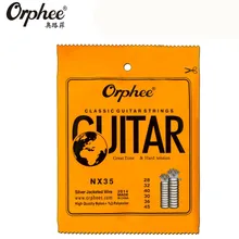 Orphee NX35 028-045 классические Струны для гитары нейлоновые серебряные струна в оболочке вакуумные упаковочные части для гитары