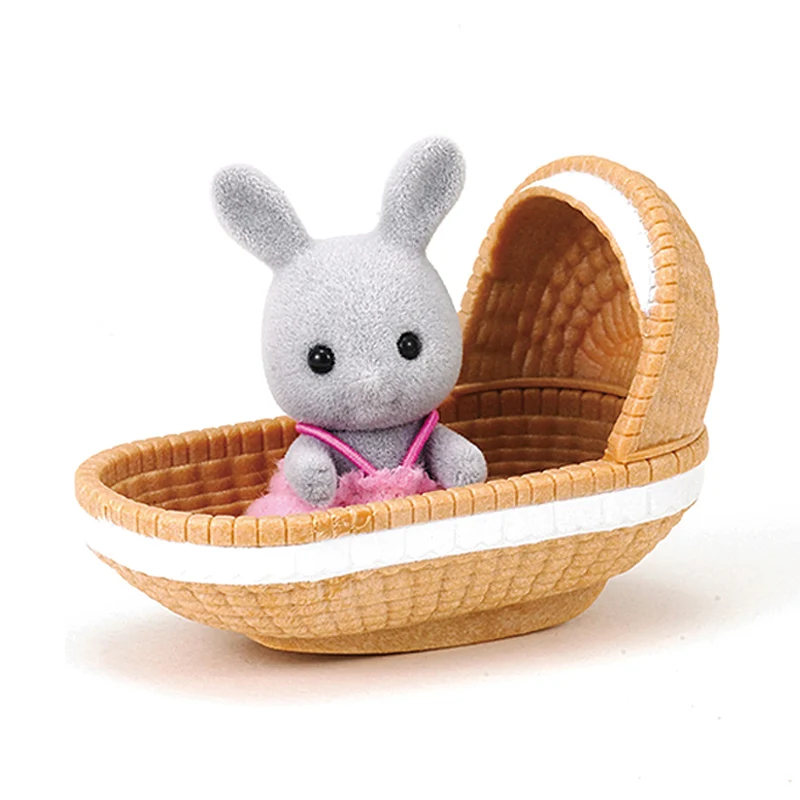 Sylvanian Families кролик и колыбели комплект кукольный домик животных пушистый игрушки цифры девушка подарок 4558