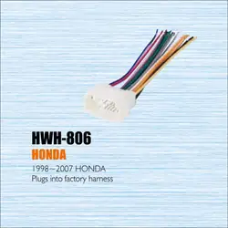 Вилки в завод проводов для honda 1998 ~ 2007-Радио Мощность Провода адаптер/Aftermarket стерео кабель/мужской din iso