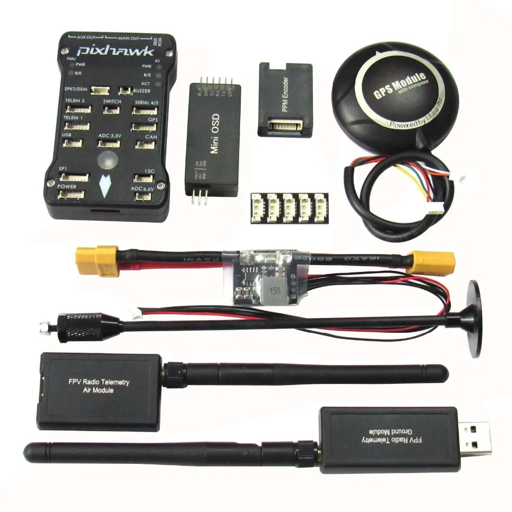 Контроллер полета Pixhawk PX4 2.4.8 NEO 7M GPS 915 МГц 433 телеметрический OSD PPM сплиттер I2C
