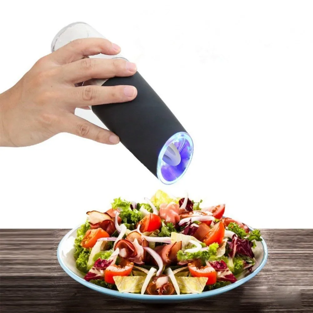 

Creative Automatic Electric Gravity induction Stainless Steel Pepper Grinder Pepper Mill Food Particles Grinder For home Kitchen