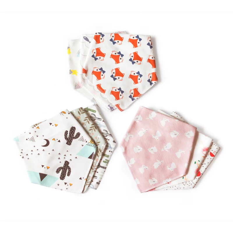 Baby Bibs Flamingo Newborn Dribble Bibs for Girls Boy Babador Baby Feeding Burp Cloths Eating Apron Triangle Scarf baberos stuff