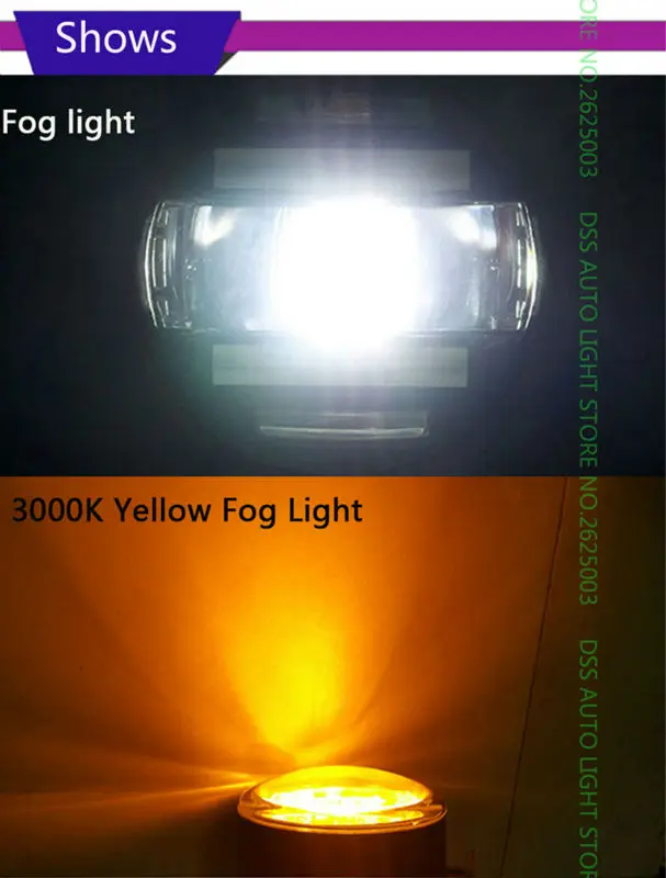 Universal 3.5inch 90mm Round LED Fog Light Daytime Running Lamp LED Chips 2 in 1 Fog Lamp DRL Lightings with Lens for Suzuki SX4 Sedan Swift Grand Vitara Alto Jimny Ertiga Celerio Wagon R