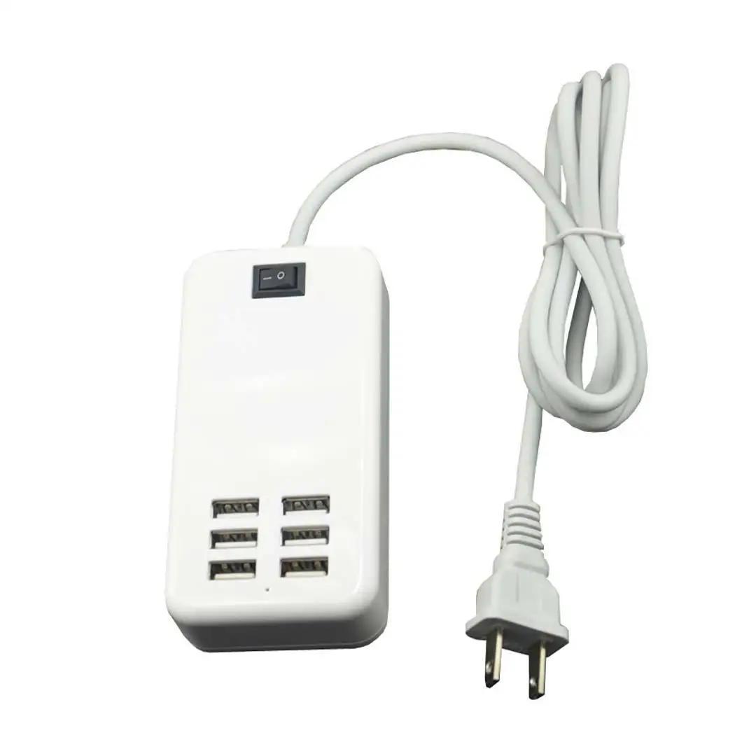 6 портов USB адаптер питания общее 150 см/59 дюймов настенное зарядное устройство