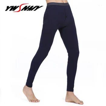 

Hot Winter Men Long Johns Cotton Thermal Underwear Men Solid Color Warm Long Johns Leggings Tights Pants High Quality Brand