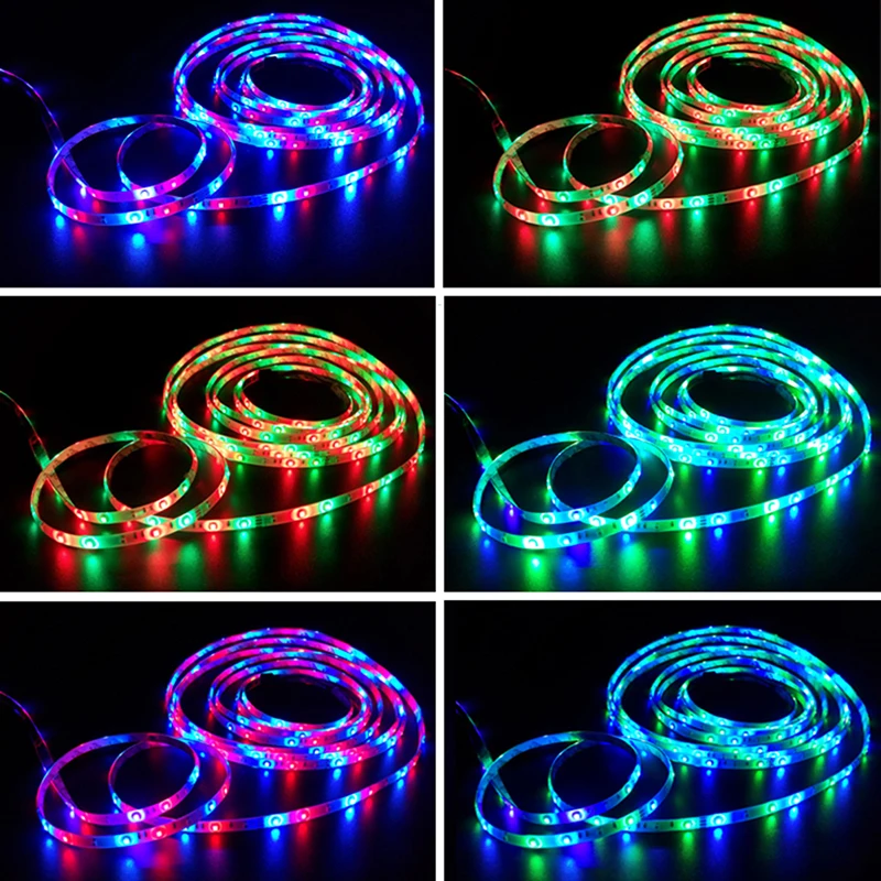 

5050 SMD LED DC 12V 5M RGB LED StripLight Tape Flexible Ribbon Waterproof IR Remote Controller