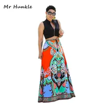 Mr Hunkle Дашики юбка с принтом женская в африканском стиле цветочный принт макси эластичный с цветочным принтом талия длинная юбка MH0064