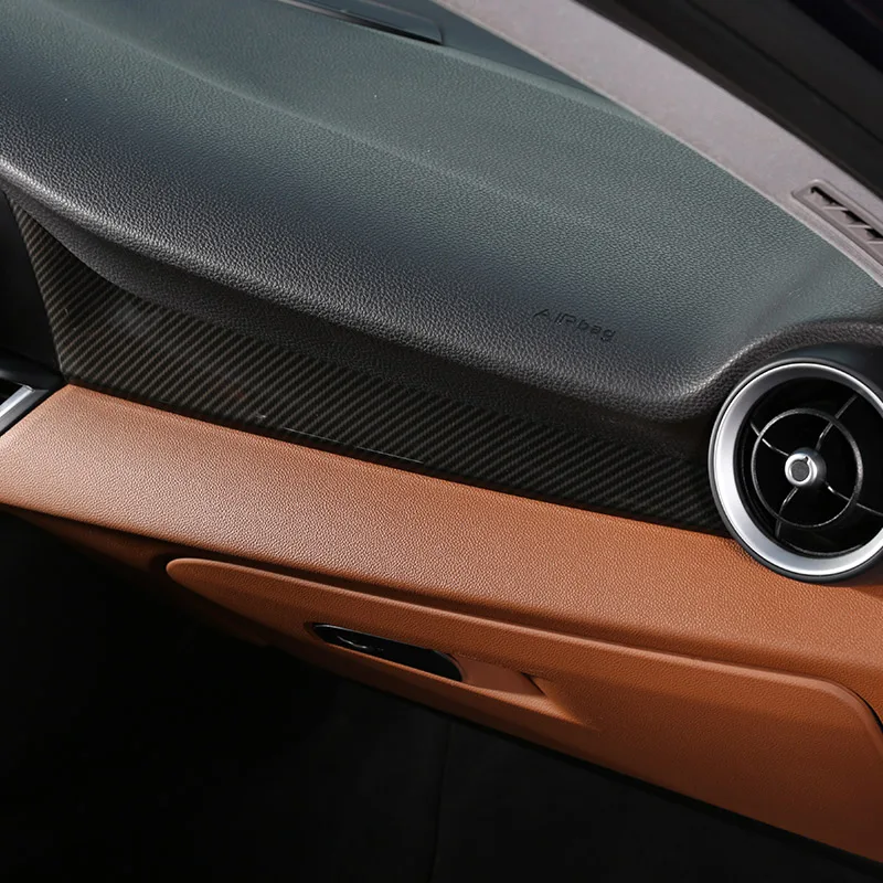 Piezas de corte Interior automotriz de fibra de carbono para accesorios de coche Alfa Romeo giulía 2017