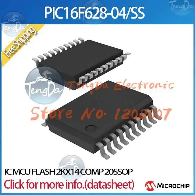 Free Shipping 5PCS/lot PIC16F628-04/SS IC MCU FLASH 2KX14 COMP 20SSOP PIC16F628-04 628 PIC16F628 F628 |