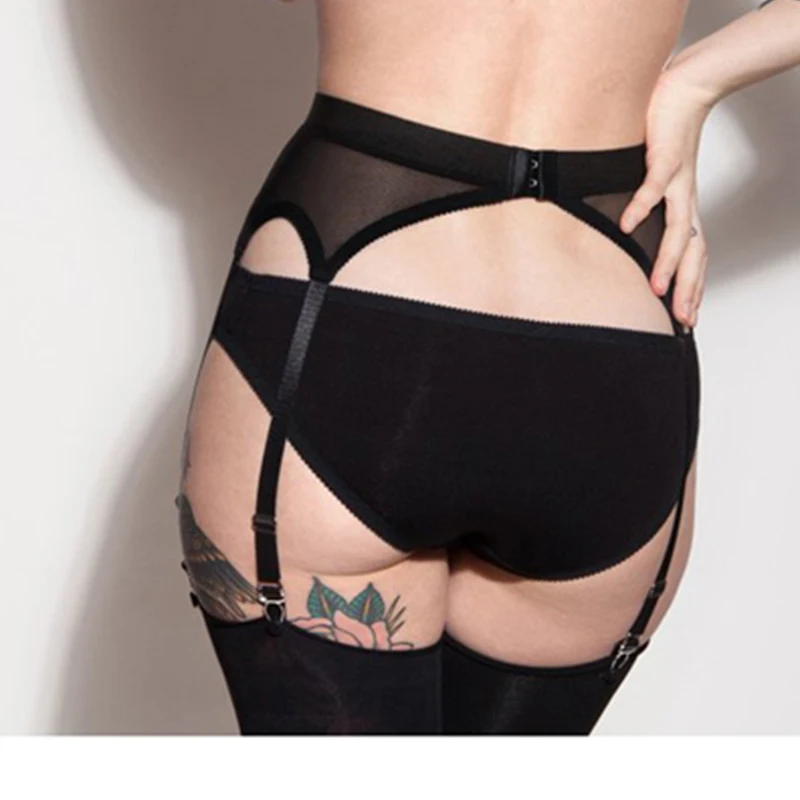 Missomo Woman Slim Garter Mesh Openwork Sexy Perspective Solid Color 2018 Autumn New Elegant Decoration Lingerie