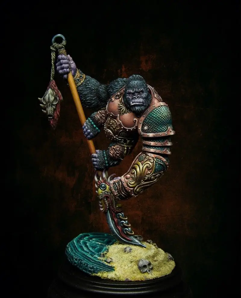 Kit Non Verniciato 1/18 90Mm Warlord Kong "Gorilla Warrior 90Mm Resina Resina Figura Kit Garage In Miniatura