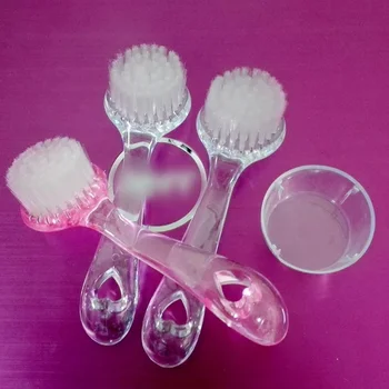 

New Random Color 1pcs Soft Bristle Brush Scrub Exfoliating Facial Brush Face Care Cleaning Wash Cap wholesale Quality