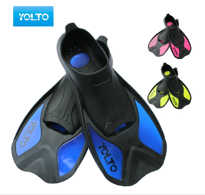 1 pair adult foot pocket diving fins soft TPR foot fins multi size