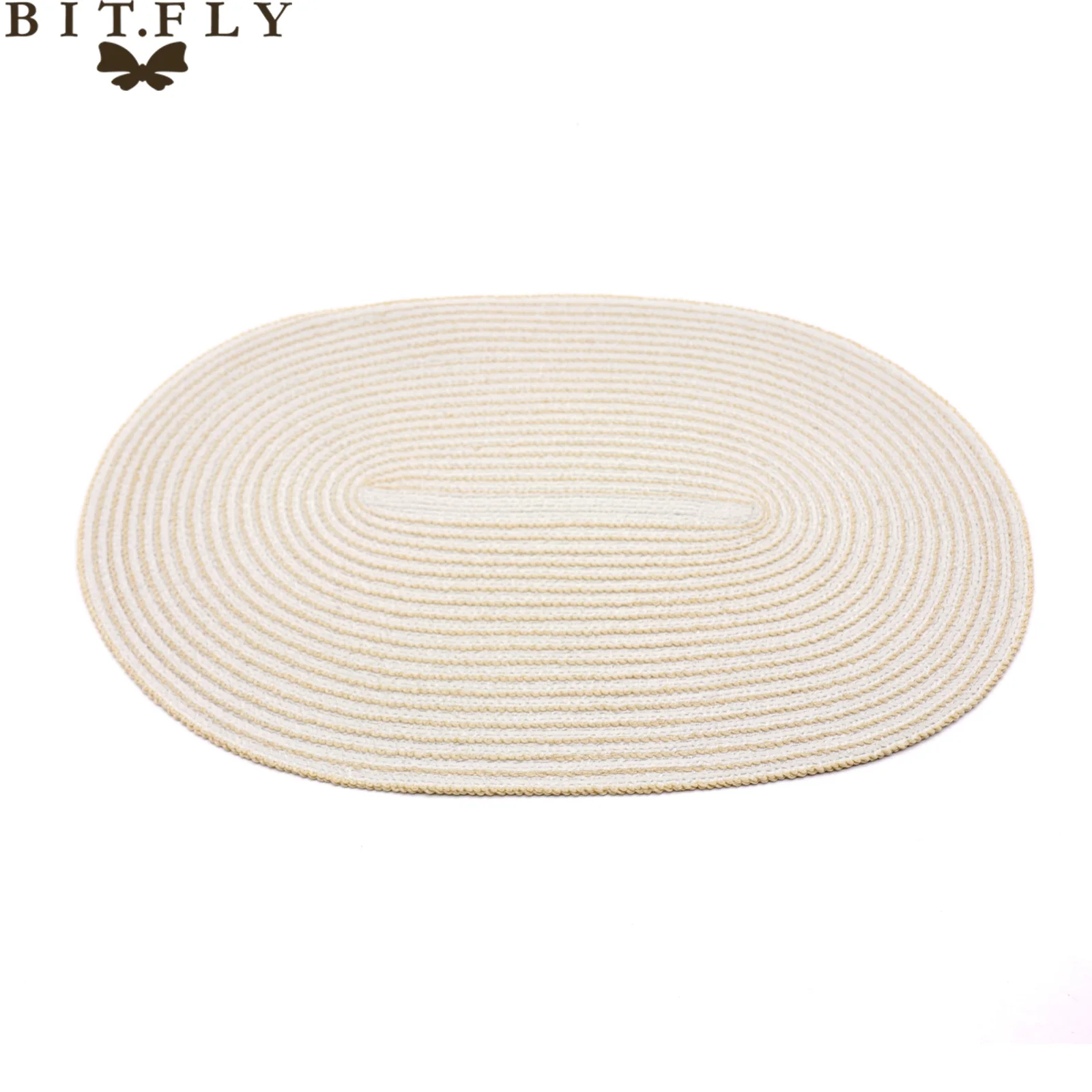 

1pcs 30*40cm Oval Woven Placemat Heat Resistant Dining Table Mat Bowl Tableware Mat Pad Coaster Kitchen Home Party Decoration