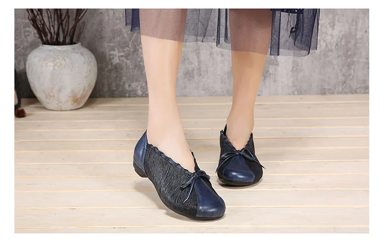 VALLU/ г., винтажные женские туфли ручной работы из натуральной кожи на плоской подошве, разноцветные женские туфли на плоской подошве с круглым носком повседневные лоферы