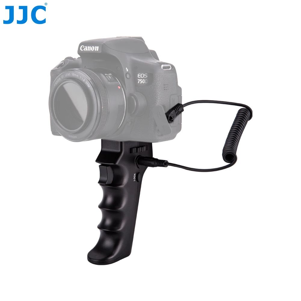 JJC Camera Shutter Triggering Remote Handle Grip For Canon Nikon Sony Olympus Pentax Panasonic Sigma Camera with 1/4''-20 Mount camera remote shutter button camera remote shutter release