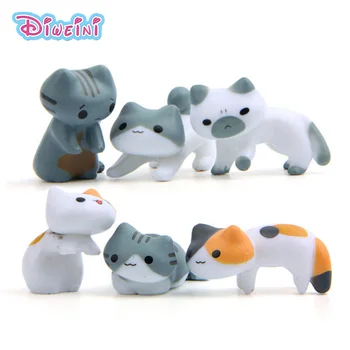 

Kawaii Wealth Lucky Climb Cup Cat Crouching model cartoon Animal Girl Boy toys Figurine baby gift home decoration PVC craft