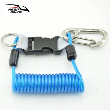 4 Stück Spiralkabel Angeln Lanyard - Anti-Lost Sicherheits Seil Karabiner