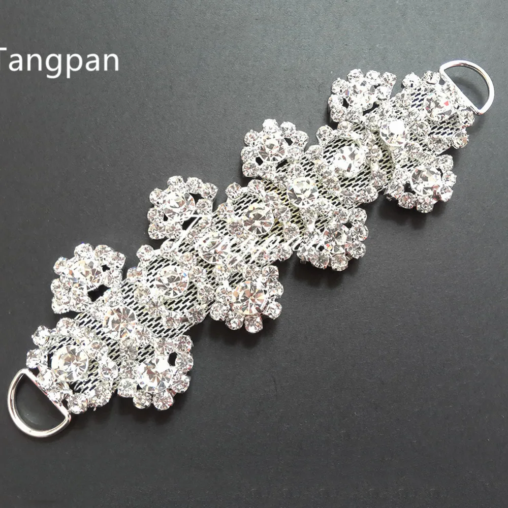 

Tangpan 2pcs Diamond Crystal Rhinestone Bikini Connectors Bag Buckle Shoes Chain Bra Swimwear Swimsuit G-String Thongs Connector