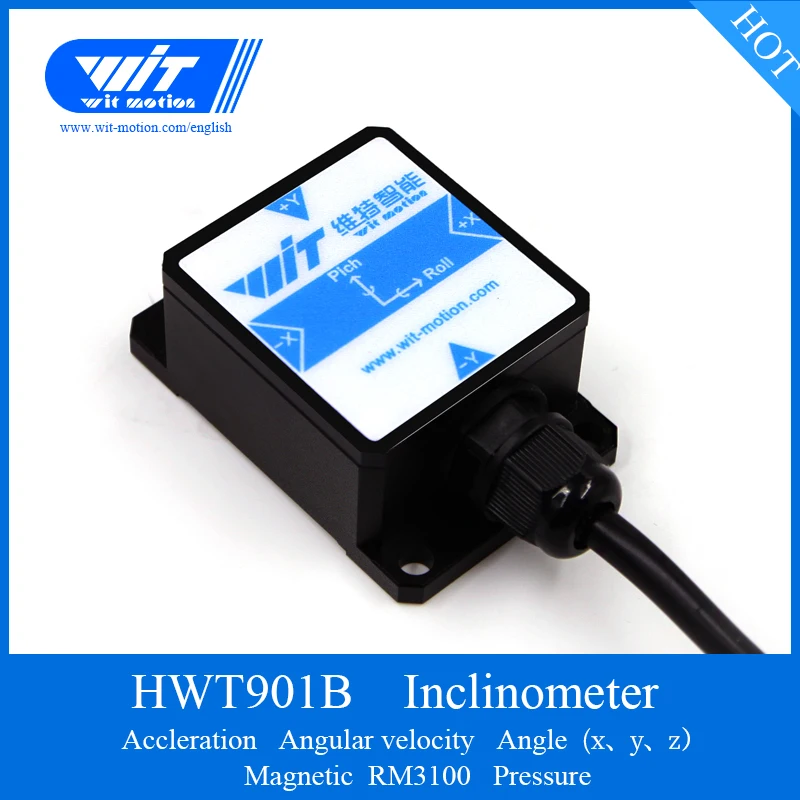 

WitMotion HWT901B Sensor Digital Tilt Angle Inclinometer 3 Axis Accelerometer Gyroscope Magnetometer RM3100 Barometer Module