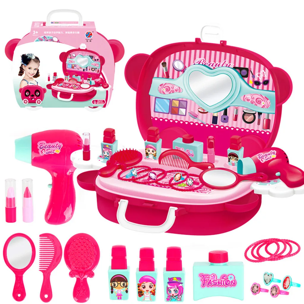 Детская ролевая игра для косметики и игрушечный макияж комплект для девочек Красота салон принцессы вечерние ролевые игры игрушки T6