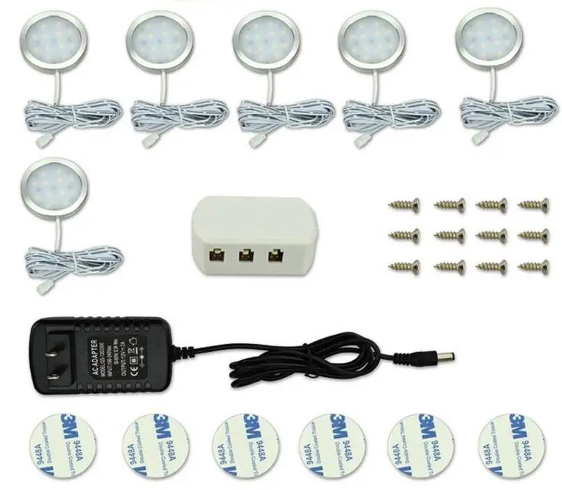 Description Picture 4 of itemUnder Cabinet LED Lights 6 Puck lights with Wireless Remote Control for Kitchen Closet Counter Shelf Accent Decoration Lighting