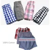 Classic Plaid Men's Boxers Cotton Mens Underwear Trunks Woven Homme Arrow Panties Boxer with Elastic Waistband Shorts Loose men ► Photo 3/6